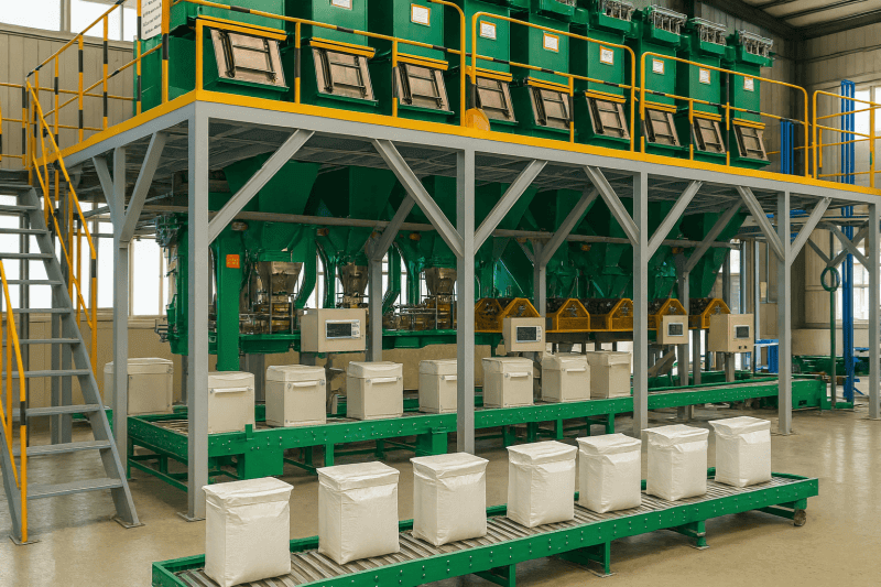 Automatic batching system for precise weighing and feeding of rubber compounding materials