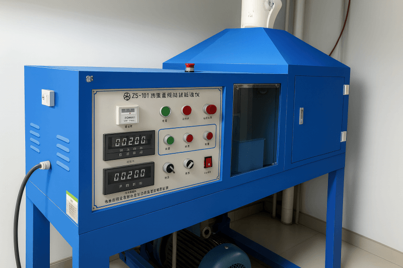 Laboratory drum friction testing equipment for flame-retardant conveyor belts
