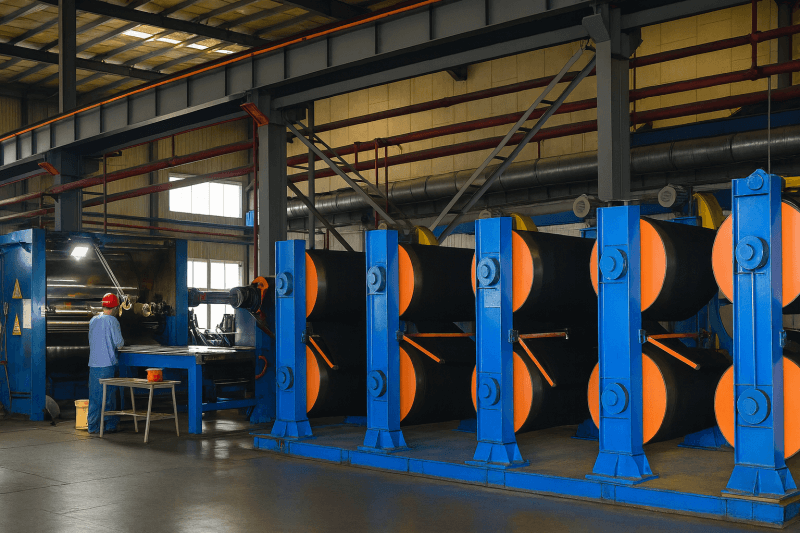 Heavy-Duty Rubber Calendering Machine – Production Line