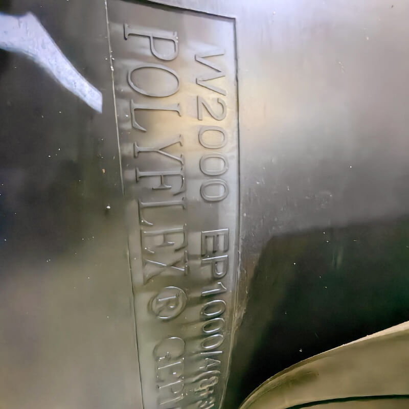 OEM rubber conveyor belt with custom Polyflex marking