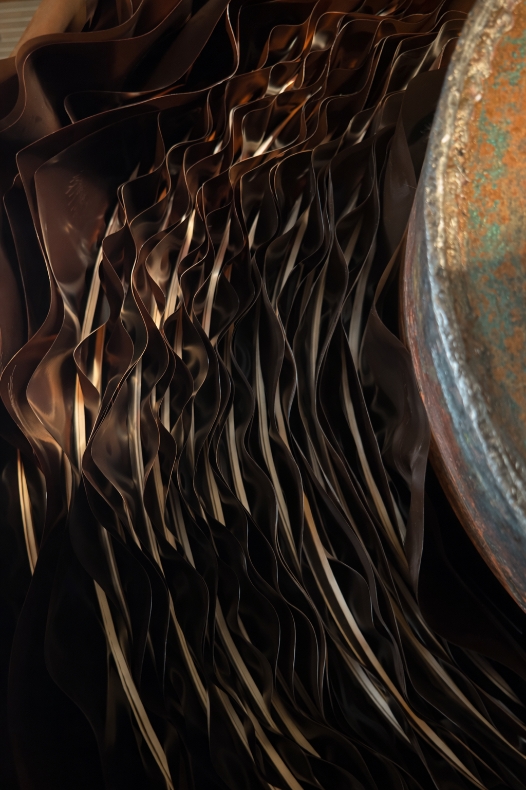 White conveyor belt production process in factory manufacturing line