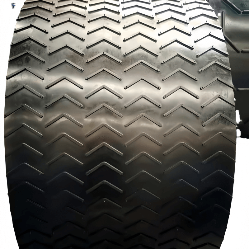 6mm chevron pattern rubber conveyor belt for inclined bulk material conveying